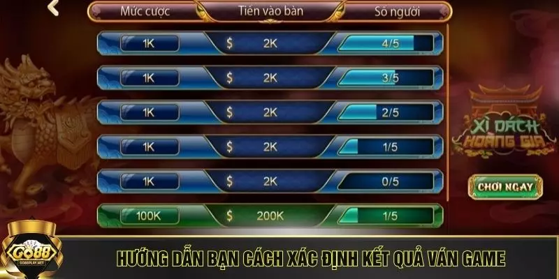 Hướng dẫn bạn cách xác định kết quả ván game